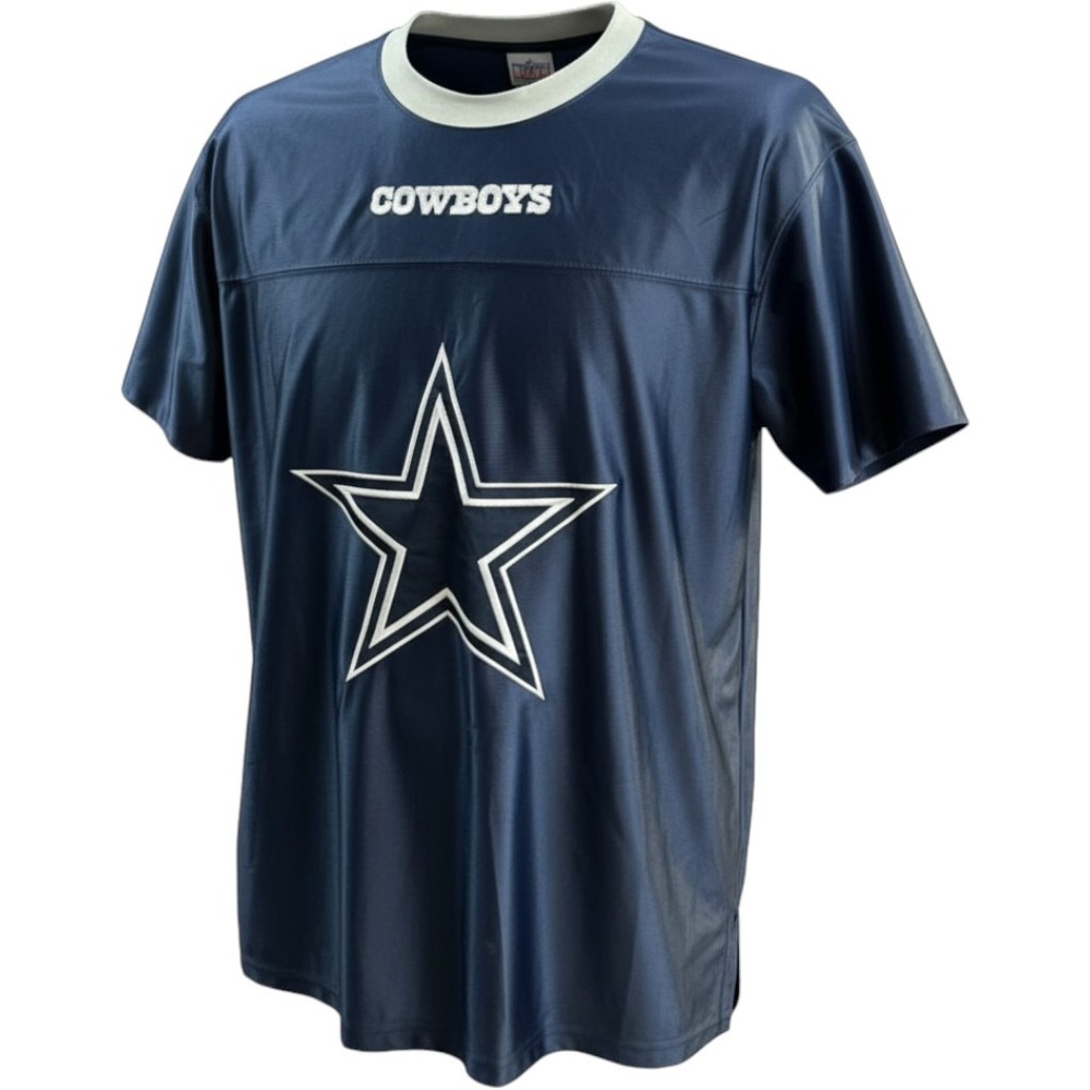 NFL Dallas Cowboys Jersey Shirt Embroidered Mens Medium Navy NEW